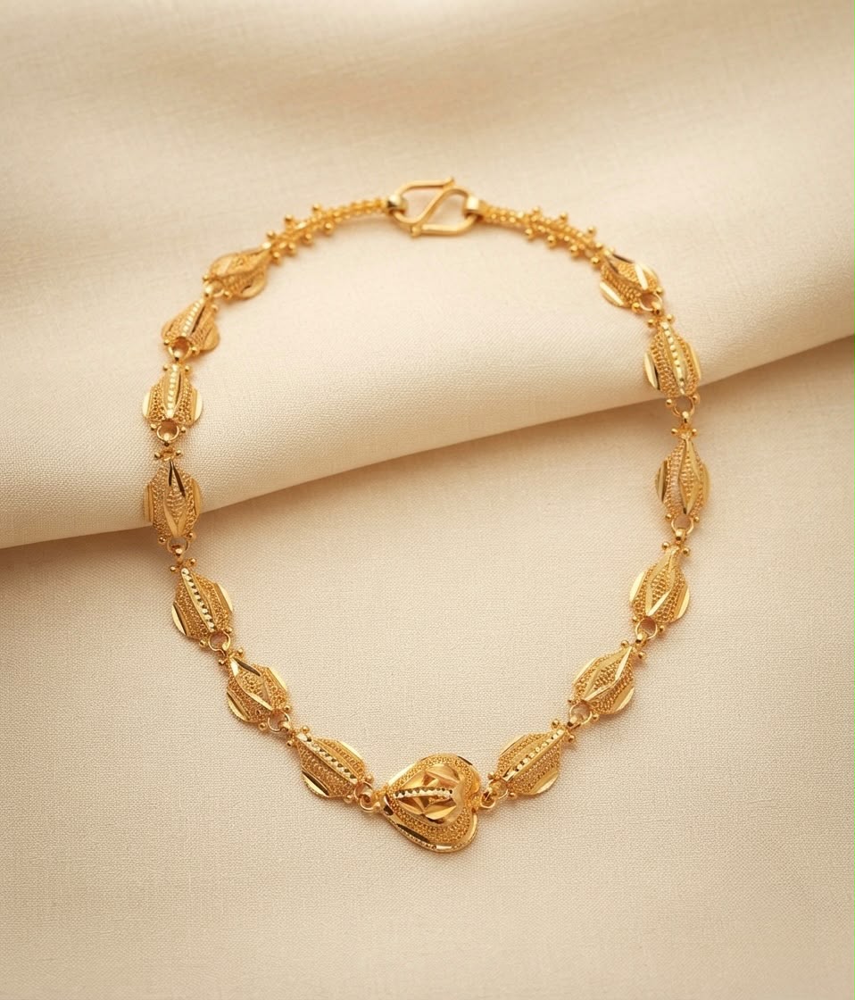 Gold Filigree Chain Necklace