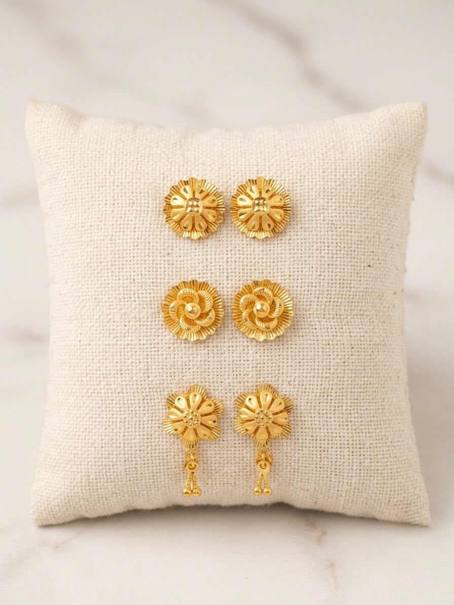 Floral Stud & Drop Earring Collection